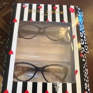 Betsy Johnson Reading Glasses two pairs new never taken out of box.